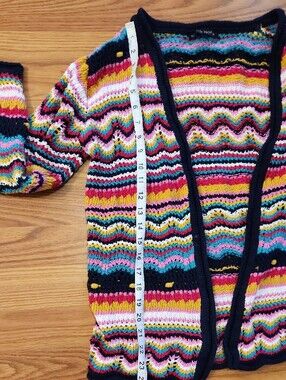 Vintage Retro 90s Boston Proper Women' Knit 100% Cotton  Cardigan Sweater Sz M